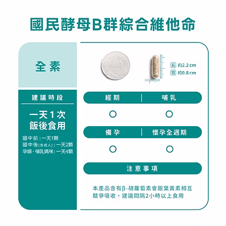 國民酵母B群綜合維他命:圖片 2